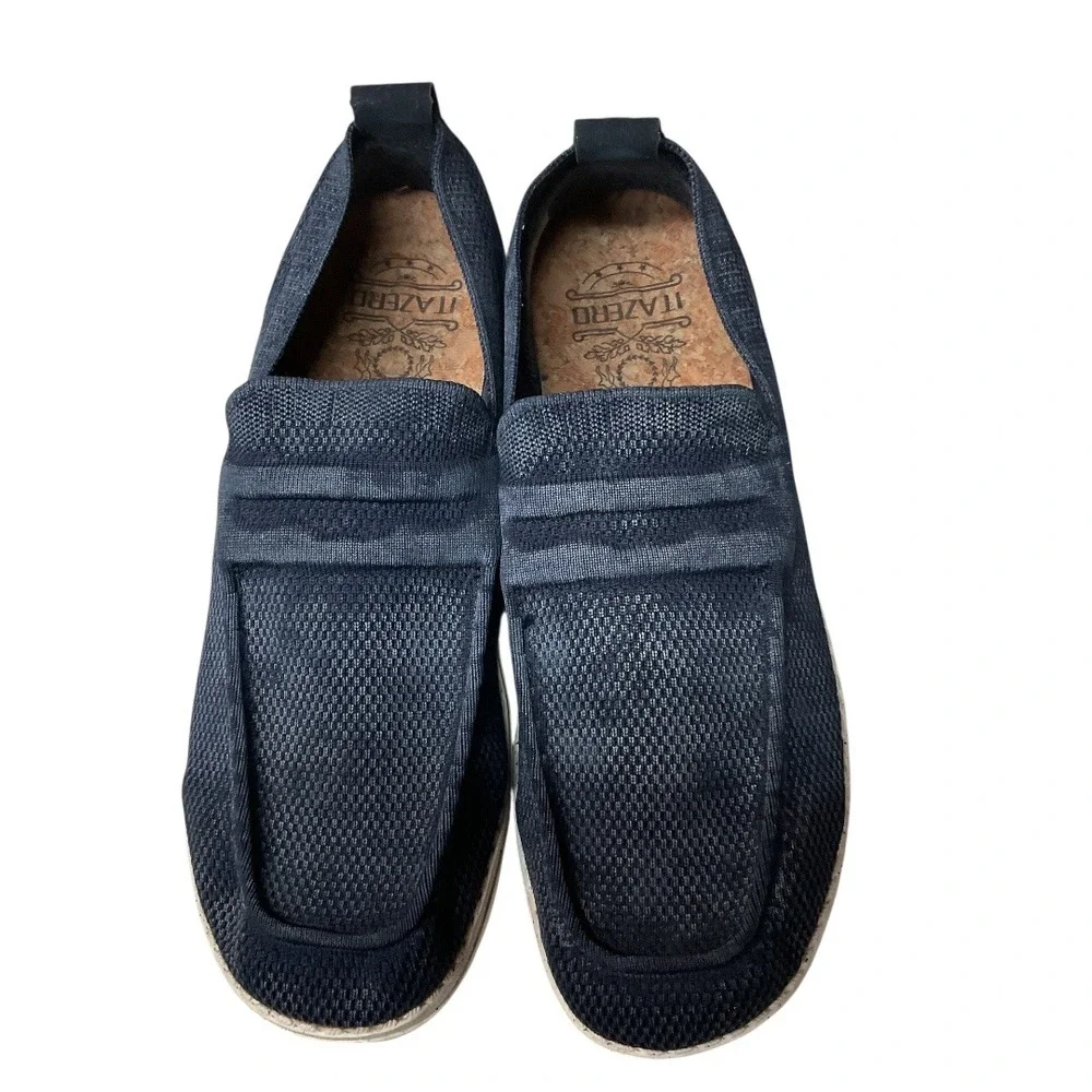 Itazero Men's Casual Loafers Canvas Slip On‎ Casual Walking Shoes Navy Size 12